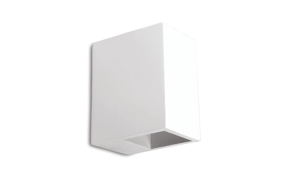 INDOOR DECORATIVE PAINTABLE GYPSUM ARTA WALL LIGHT IP20 FOR 1 X G9 MAX 40W WHITE