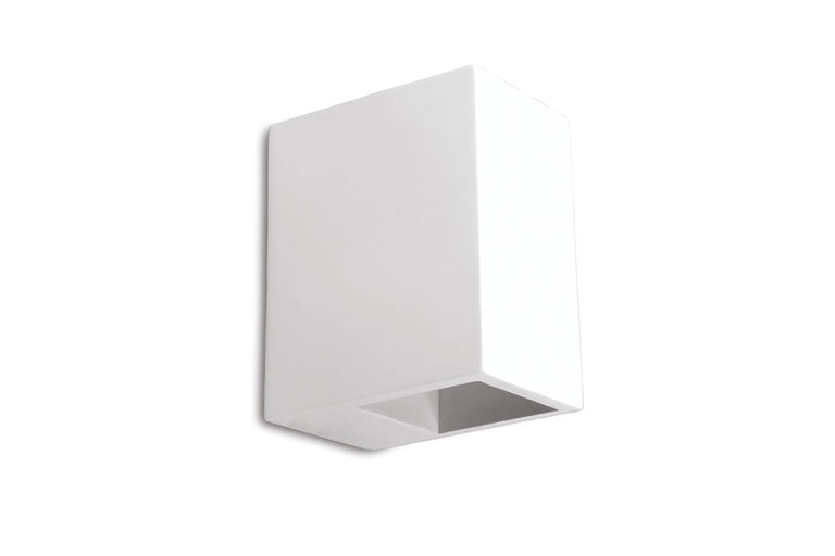 INDOOR DECORATIVE PAINTABLE GYPSUM ARTA WALL LIGHT IP20 FOR 1 X G9 MAX 40W WHITE