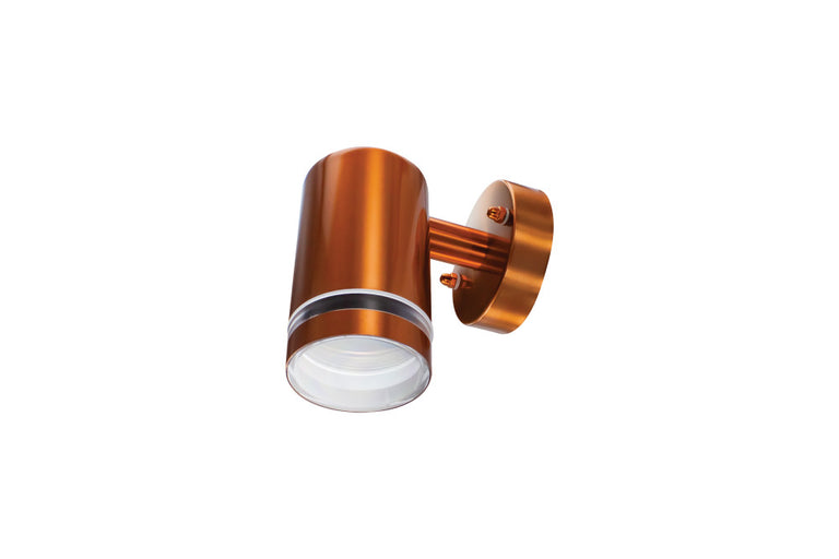OUTDOOR STAINLESS STEEL DOWN WALL LIGHT IP65 1xGU10 COPPER