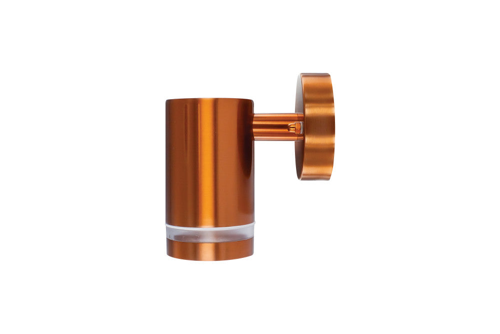 OUTDOOR STAINLESS STEEL DOWN WALL LIGHT IP65 1xGU10 COPPER