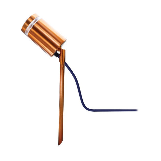 OUTDOOR STAINLESS STEEL SPIKE SPOTLIGHT IP65 1xGU10 COPPER