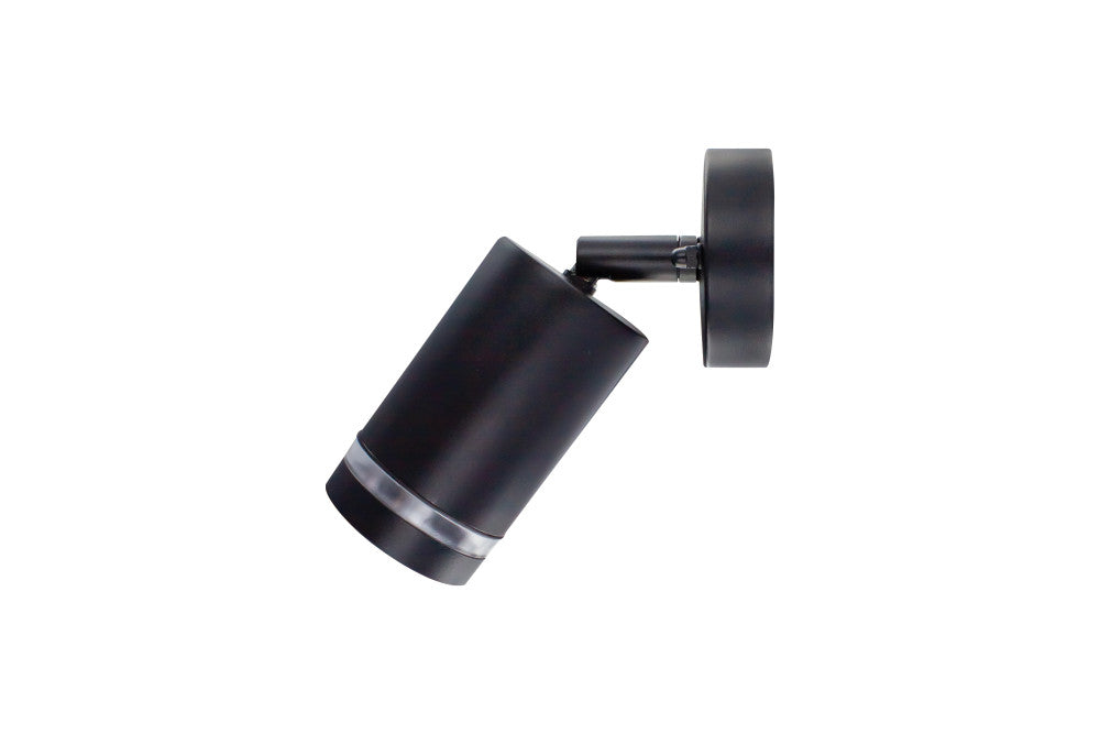OUTDOOR STAINLESS STEEL ADJUSTABLE WALL SPOTLIGHT LIGHT IP65 1xGU10 BLACK