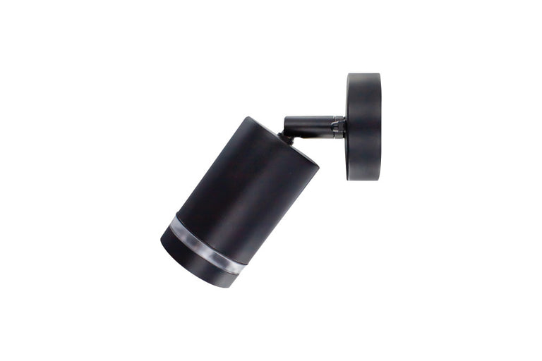 OUTDOOR STAINLESS STEEL ADJUSTABLE WALL SPOTLIGHT LIGHT IP65 1xGU10 BLACK