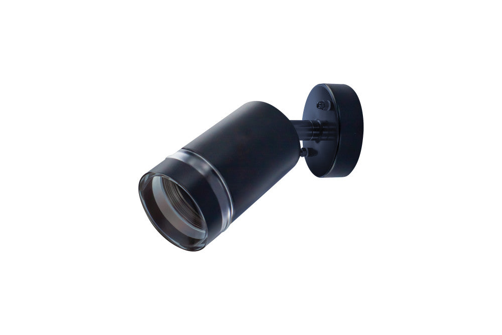 OUTDOOR STAINLESS STEEL ADJUSTABLE WALL SPOTLIGHT LIGHT IP65 1xGU10 BLACK