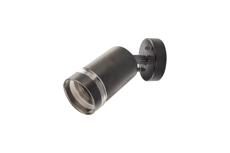 OUTDOOR STAINLESS STEEL ADJUSTABLE WALL SPOTLIGHT LIGHT IP65 1xGU10 ANTHRACITE GREY