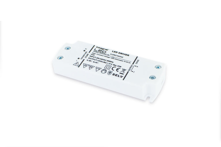 CONSTANT VOLTAGE DRIVER 20W 12VDC IP20 NON-DIMM 200-240V INPUT