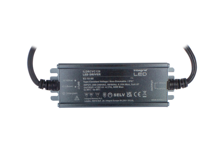 CONSTANT VOLTAGE DRIVER 50W 12VDC IP67 NON-DIMM 200-240V INPUT
