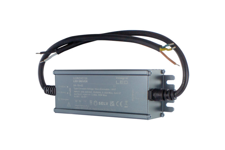 CONSTANT VOLTAGE DRIVER 50W 24VDC IP67 NON-DIMM 200-240V INPUT