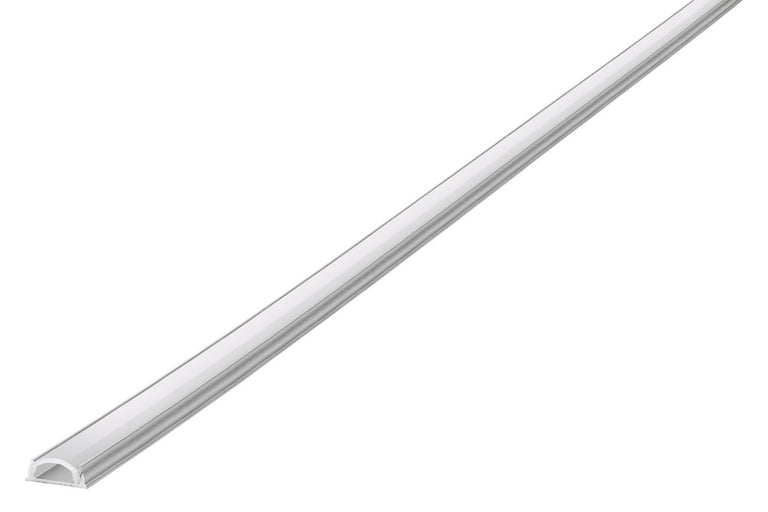 PROFILE ALUMINIUM BENDABLE SURFACE MOUNT 1M FROSTED DIFFUSER 11 X 4.5MM INCLUDE 2 ENDCAPS AND 2 MOUNTING BRACKETS