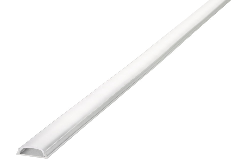 PROFILE ALUMINIUM BENDABLE SURFACE MOUNT 1M FROSTED DIFFUSER 18 X 5.7MM INCLUDE 2 ENDCAPS AND 2 MOUNTING BRACKETS