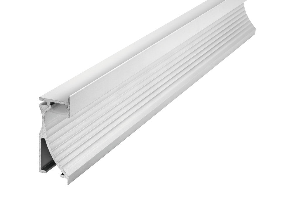 PROFILE ALUMINIUM WALL RECESSED 1M FROSTED DIFFUSER INCLUDE 2 ENDCAPS AND 2 SCREWS