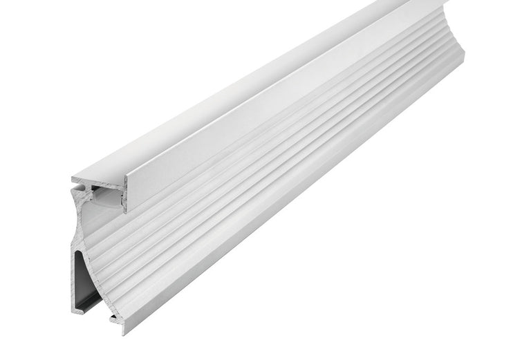 PROFILE ALUMINIUM WALL RECESSED 2M FROSTED DIFFUSER INCLUDE 2 ENDCAPS AND 2 SCREWS