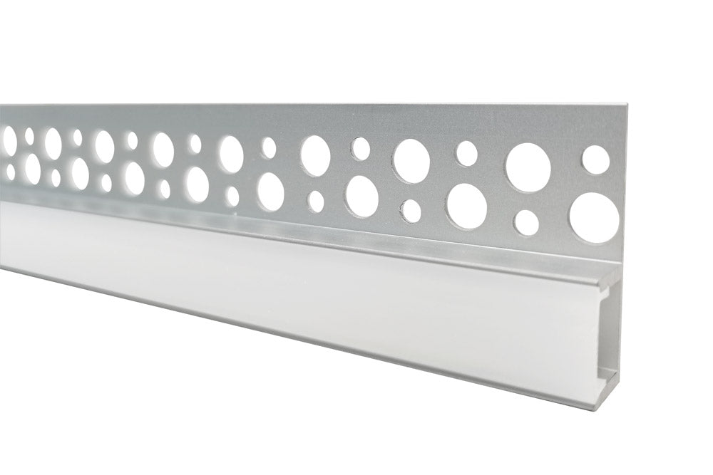PROFILE ALUMINIUM RECESSED 1M FROSTED DIFFUSER  INCLUDE 2 ENDCAPS