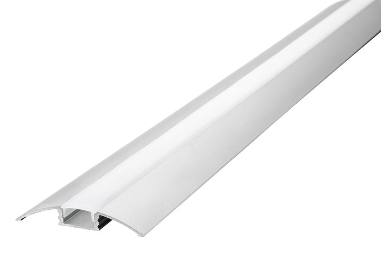 PROFILE ALUMINIUM SURFACE MOUNT 1M FROSTED DIFFUSER 52.3 X 8.1MM INCLUDE 2 ENDCAPS AND 2 MOUNTING BRACKETS