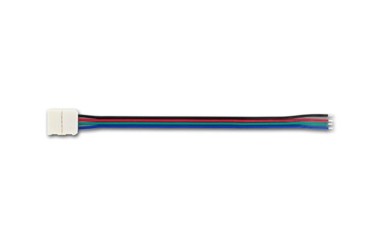 CONNECTOR TO 150MM WIRE 5PACK FOR IP33/IP20 10MM WIDTH RGB STRIP