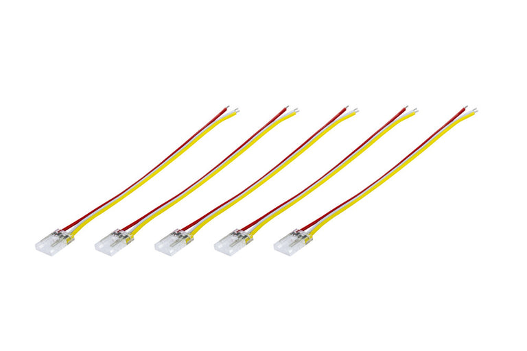 CONNECTOR TO 150MM WIRE 5PACK FOR IP20 COB HIGH UNIFORMITY COLOUR TEMPERATURE CHANGING STRIP WITH 10MM WIDTH