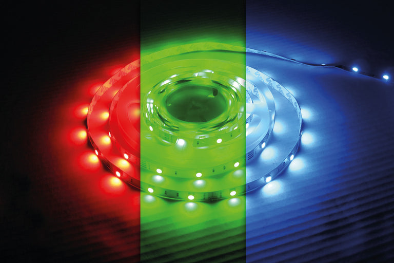 STRIP IP20 5M RGB 24V 4.8W/M 30LED/M 12MM WIDTH 115 BEAM BAG PACK