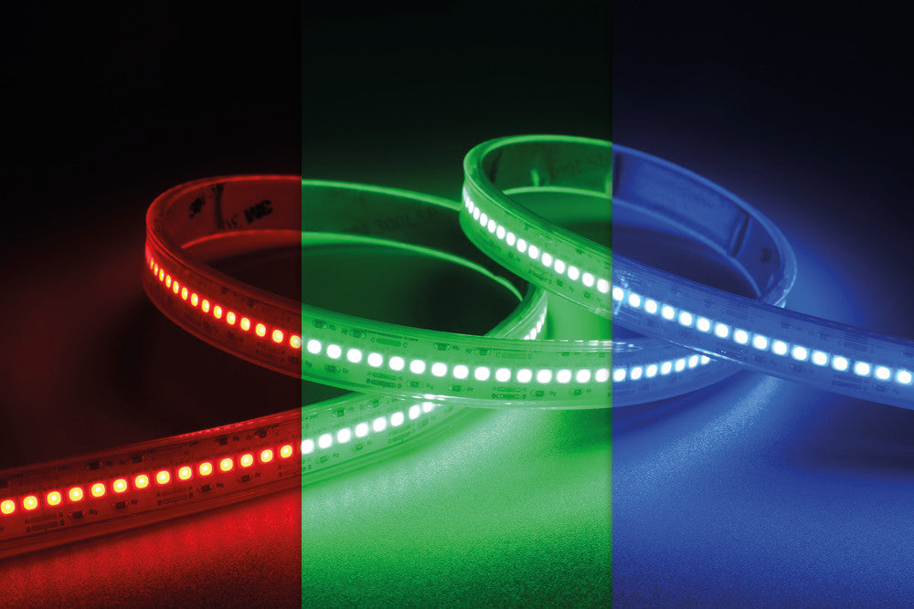 SPOTLESS 5M RGB LED STRIP IP65 24V 14.4W/M 240 LED’S/M 14MM WIDTH 120 BEAM BAG PACK -(Recommended Driver ILDRCVA048 or IP67 Driver available)
