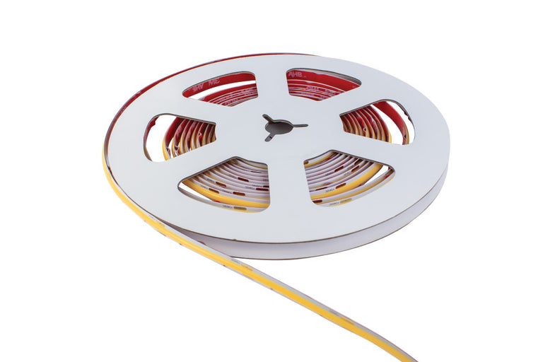 COB HIGH UNIFORMITY PRO STRIP IP20 5M PACK 2700K 24V 10W/M 849LM/M CRI90+ 480LED/M 8MM WIDTH BUILT-IN STEEL LINING -(Recommended driver ILDRCVA047)