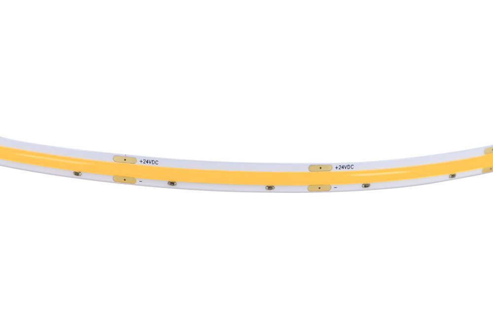 COB HIGH UNIFORMITY PRO STRIP IP20 5M PACK 2700K 24V 10W/M 849LM/M CRI90+ 480LED/M 8MM WIDTH BUILT-IN STEEL LINING -(Recommended driver ILDRCVA047)