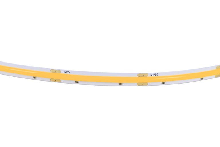 COB HIGH UNIFORMITY PRO STRIP IP20 5M PACK 2700K 24V 10W/M 849LM/M CRI90+ 480LED/M 8MM WIDTH BUILT-IN STEEL LINING -(Recommended driver ILDRCVA047)