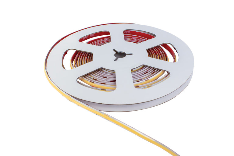 COB HIGH UNIFORMITY PRO STRIP IP65 5M PACK 2700K 24V 10W/M 836LM/M CRI90+ 480LED/M 8MM WIDTH BUILT-IN STEEL LINING -(Recommended driver ILDRCVC052)