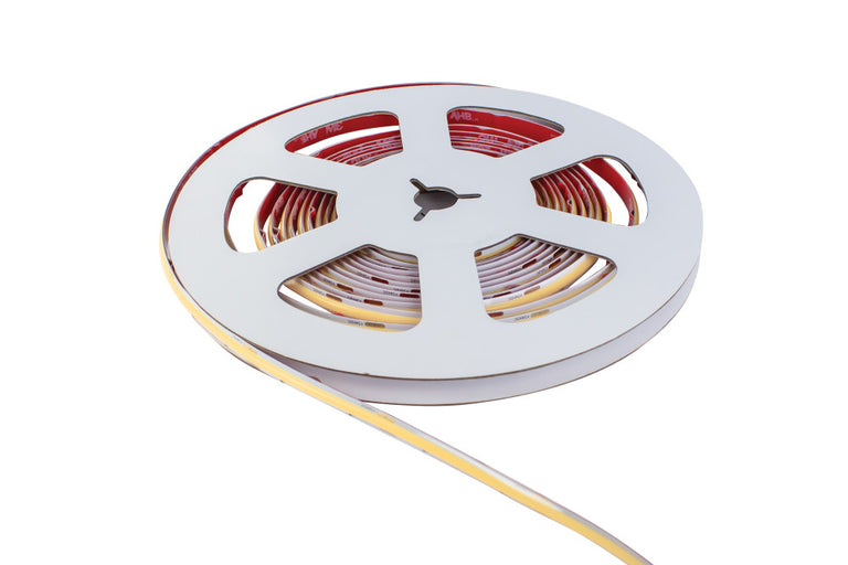 COB HIGH UNIFORMITY PRO STRIP IP65 5M PACK 3000K 24V 10W/M 875LM/M CRI90+ 480LED/M 8MM WIDTH BUILT-IN STEEL LINING -(Recommended driver ILDRCVC052)