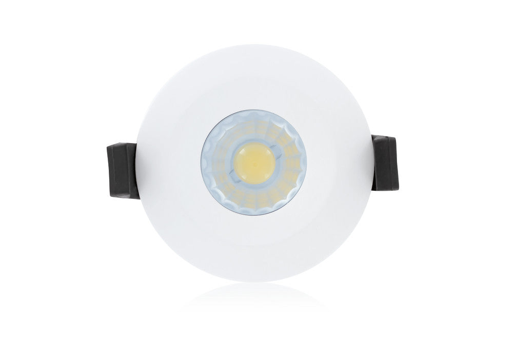 LOW-PROFILE FIRE RATED DOWNLIGHT 70-75MM CUTOUT IP65 700LM 8.5W 3000K 60 BEAM DIMMABLE 82LM/W WHITE
