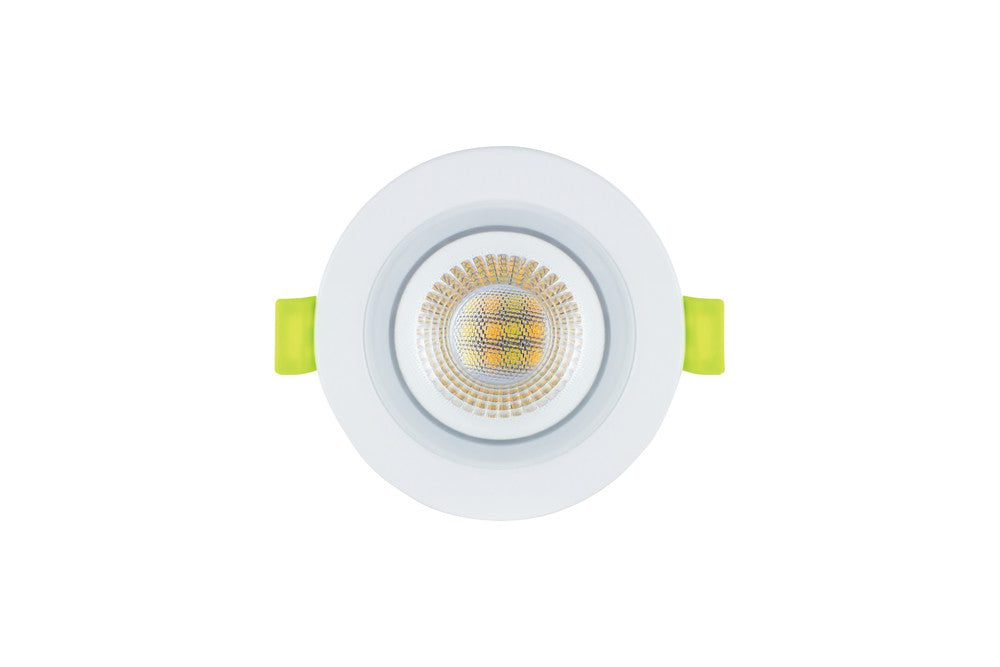 ECOGUARD FIRE RATED DOWNLIGHT FAST CONNECT 65MM CUTOUT IP65 600LM 5W 3000/4000/5000K 38 BEAM DIMMABLE 120LM/W WHITE