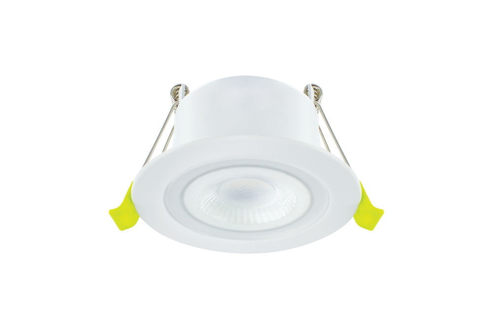 ECOGUARD FIRE RATED DOWNLIGHT 65MM CUTOUT IP65 600LM 5W 4000K 38 BEAM DIMMABLE 120LM/W WHITE