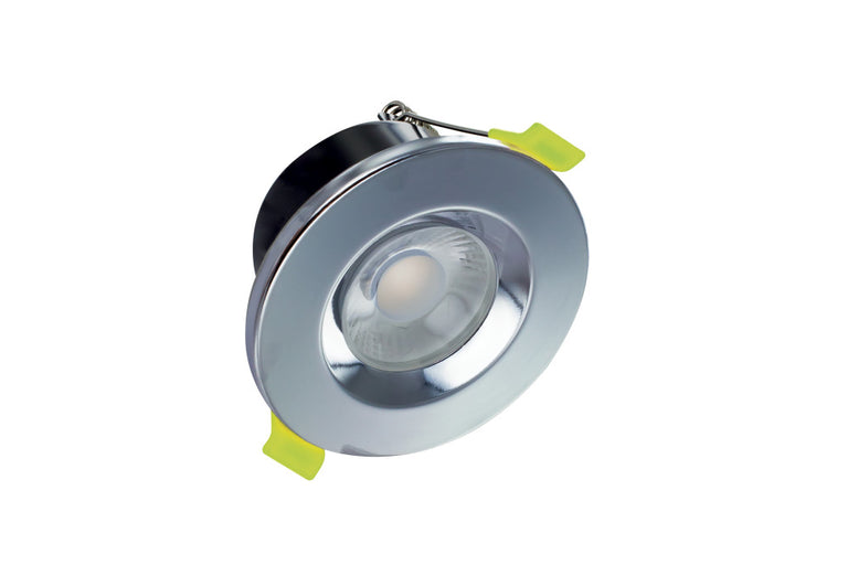 J-SERIES LOW-PROFILE FIRE RATED DOWNLIGHT 68MM CUTOUT IP65 600LM 6W 4000K 38 BEAM DIMMABLE 100LM/W POLISHED CHROME