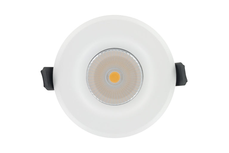 LUXFIRE FIRE RATED DOWNLIGHT 70MM CUTOUT IP65 850LM 12W 4000K 55 BEAM DIMMABLE 71LM/W WHITE