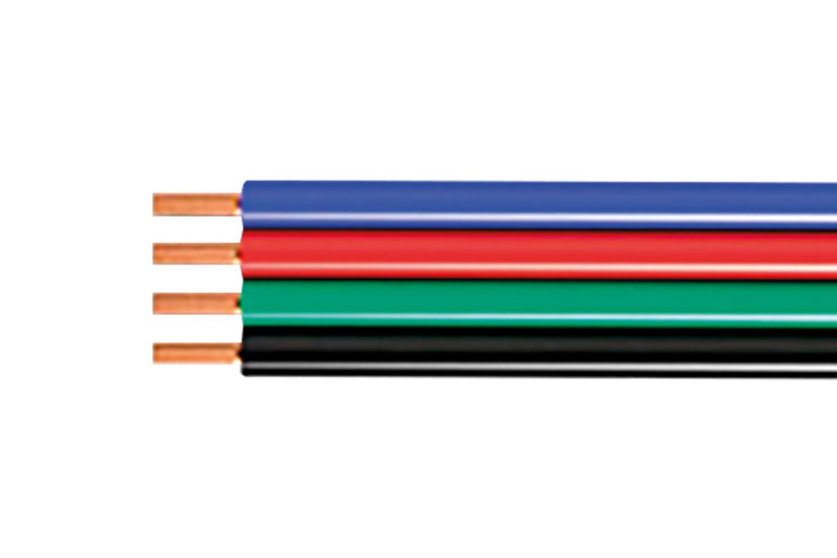 4 CORE CABLE 1.00MM² BLACK/RED/GREEN/BLUE WIRE 1M LENGTH FOR 12-24VDC RGB LED STRIPS 10A MAX LOAD