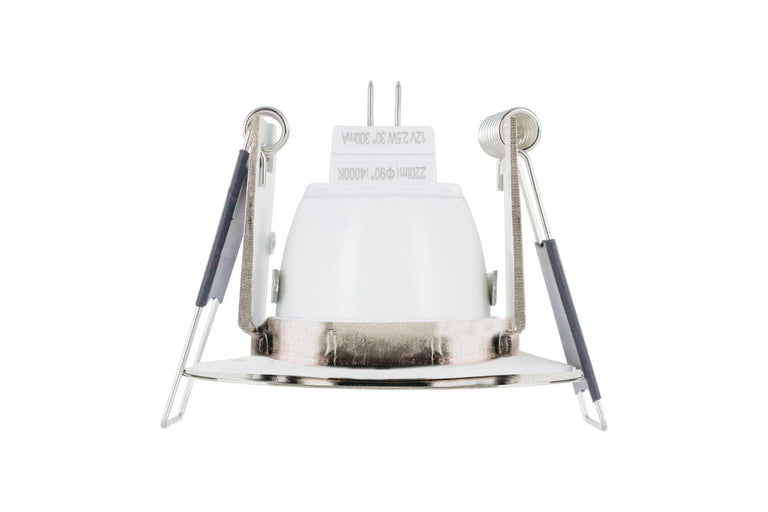 EVOFIRE MINI FIRE RATED DOWNLIGHT 45MM CUTOUT IP65 SATIN NICKEL ROUND *NO LAMP HOLDER*