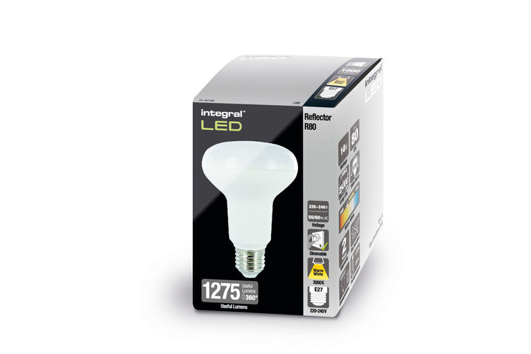 R80 BULB E27 1275LM 14W 3000K DIMMABLE 120 BEAM