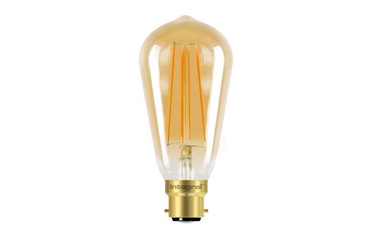 SUNSET ST64 BULB B22 380LM 5W 1800K DIMMABLE 300 BEAM AMBER